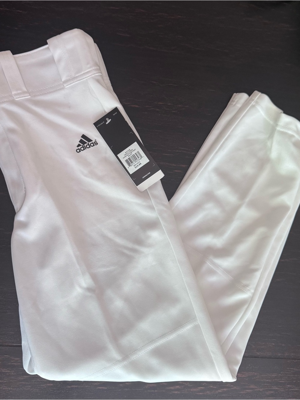 Adidas Boys Triple Stripe Aeroready Open Bottom baseball Pants M